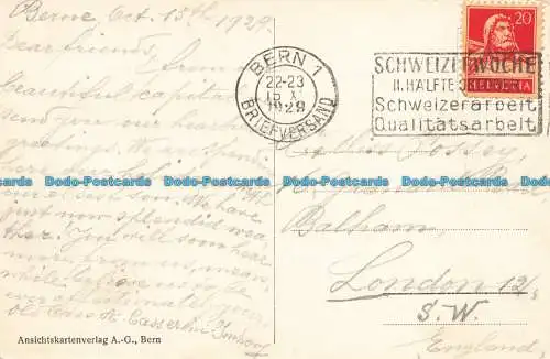 R654970 Bern. Universelles telegraphisches Denkmal. Nr. 6076. 1929