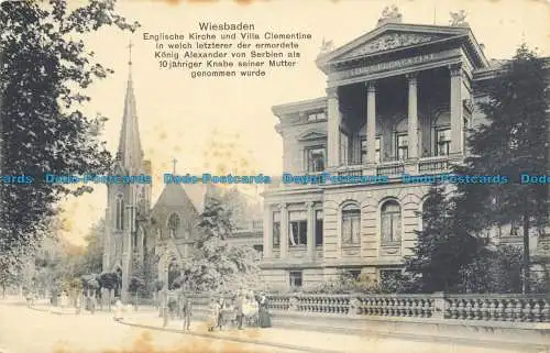 R654449 Wiesbaden. Englische Kirche und Villa Clementine. Carl v.d. Boogaart. N