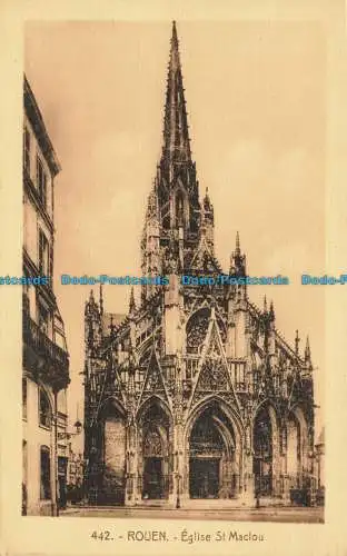 R655721 Rouen. Kirche St. Maclou. Der Storch