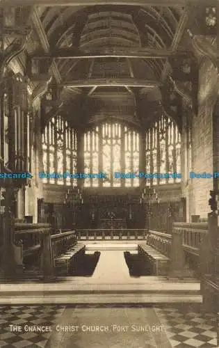 R655804 Christkirche. Port Sonnenlicht. Der Chancel. 1919