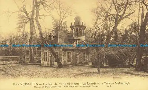 R654548 Versailles. Weiler von Marie Antoinette. Milchhaus und Marlborough Tower