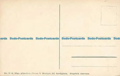 R655844 Bordighera. Tür des Kopfes. G. Nino Albertieri. Piauos und Musique. Nein.