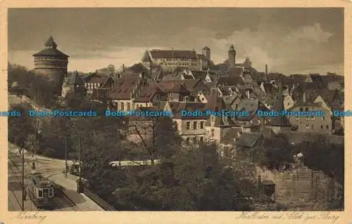 R655189 Nürnberg. Hallertor mit Blick zur Burg. Cramers Kunstanstalt. RP