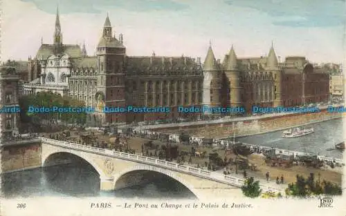 R654607 Paris. Die Wechselbrücke und der Justizpalast. ND. Foto