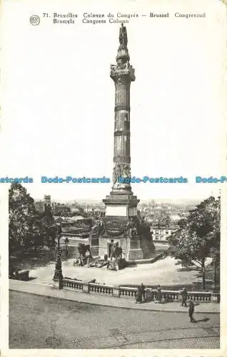 R655897 Brüssel. Kongresssäule. Albert. A. Dohmen