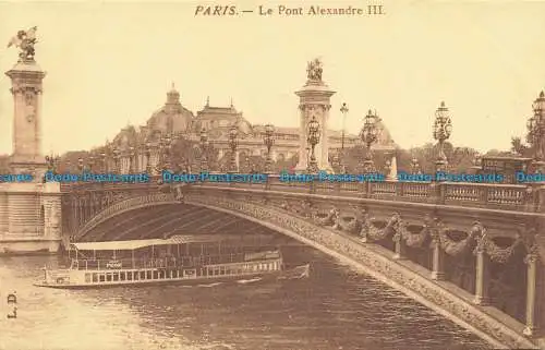 R655240 Paris. Die Alexander-III-Brücke. L.D