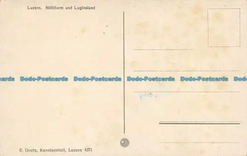 R655934 Luzern. Nolliturm und Luginsland. E. Goetz