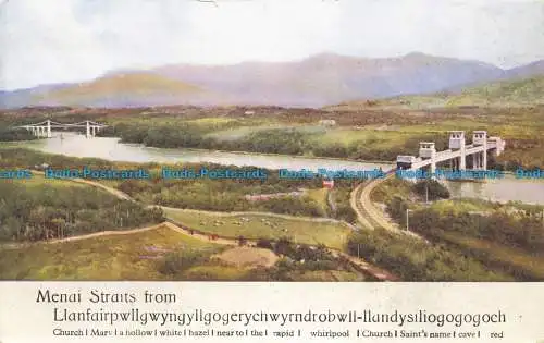 R655249 Menaistraße von Llanfairpwllgwyngyllgogerychwyrndrobwll llandysilogo