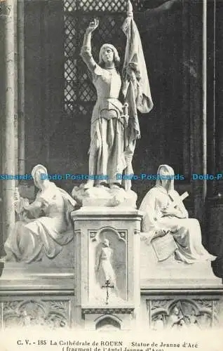 R656674 Die Kathedrale von Rouen. Statue von Jeanne d Arc. C.V