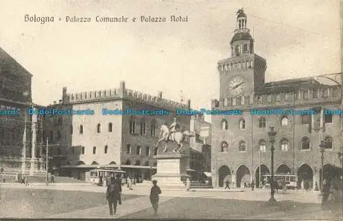 R654681 Bologna. Rathaus und Natai-Palast. C.A. Pini