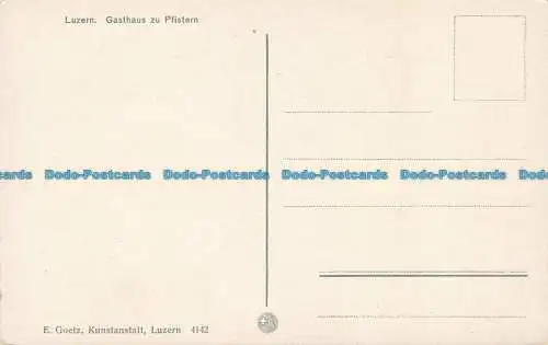 R655966 Luzern. Gasthaus zu Pfistern. E. Goetz