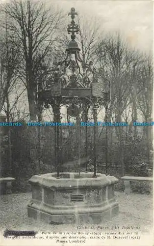 R656689 Versailles. Brunnen in der Rue du Bourg. 1640. Rekonstruktion am Rand