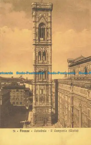 R656708 Florenz. Kathedrale. Der Glockenturm. Giotto. E.P.F