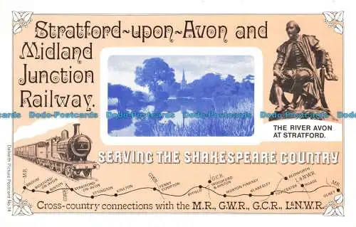 R655305 Stratford upon Avon und Midland Junction Railway. Der Fluss Avon bei Stra