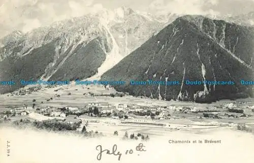 R655320 Chamonix und das Brevent. Jullien Freres