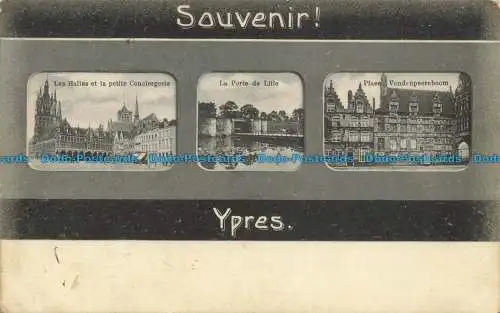 R654753 Ypern Souvenir. Die Porte de Lille. Th. Van Den Heuvel. Multi View