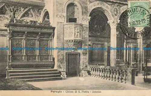 R654760 Perugia. Kirche St. Peter. Innenseite. Gr. De Carolis