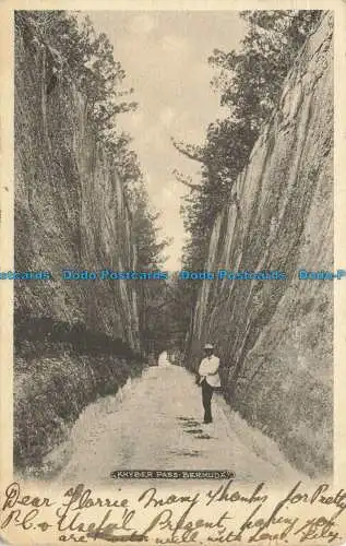 R656778 Bermuda. Khyber Pass. Postkarte. 1917