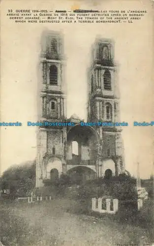 R656797 Arras. Mont St. Eloi. Die zerstörten Türme der antiken Abtei