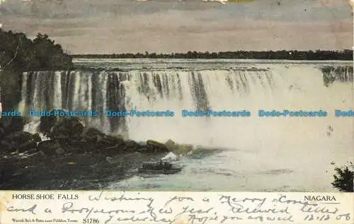 R655406 Niagara. Horseshoe Falls. Warwick Bros. und Rutter