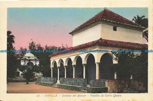 R655442 Sevilla. Gärten des Alcazar. Pavillon von Carlos Quinto. L. Roisin