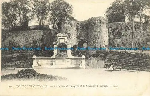 R657651 Boulogne sur Mer. La Porte des Degres und le Souvenir Francais. LL. 19