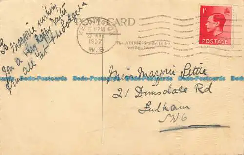 R656179 Ostergrüße. Postkarte. 1937