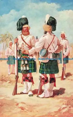 R656202 Der 92. nd. Highland. Fußregiment. Indien 1858. K.G. Wynn. Kartennr.