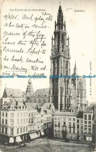 R656983 Antwerpen. Der Pfeil der Kathedrale. G. Hermans. 1905