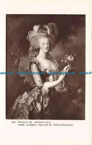 R656281 Schloss Versailles. Porträt von Marie Antoinette. Vigee le Brun. Museen