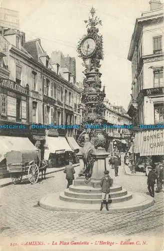 R655624 Amiens. La Place Gambetta. L Uhr. C.N