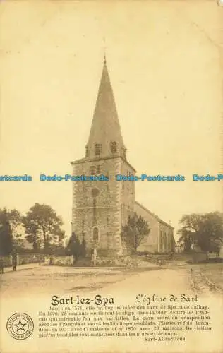 R656327 Sart lez Spa. Die Kirche von Sart. Das historische Belgien