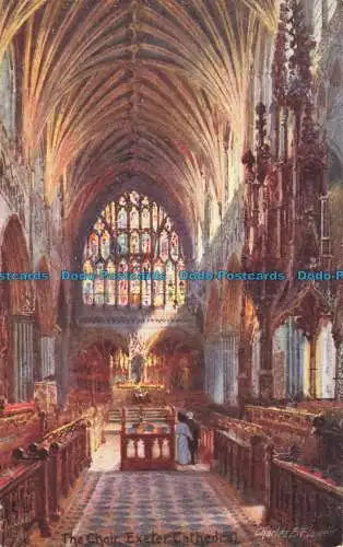 R657094 Kathedrale von Exeter. Der Chor. Tuck. Öle. 7970