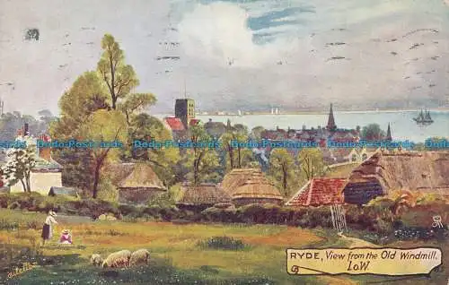 R657862 Ryde. Blick von der alten Windmühle. I.O.W. Tuck. Öle. Nr. 7446