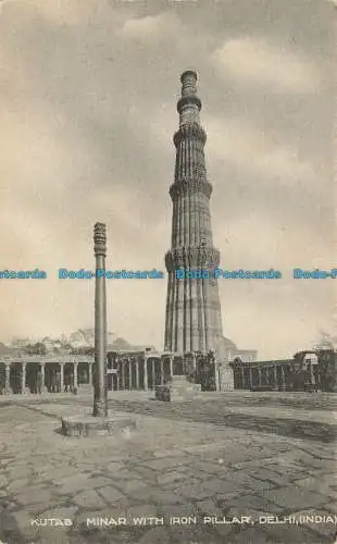 R656384 Delhi. Indien. Kutab Minar mit Eisensäule