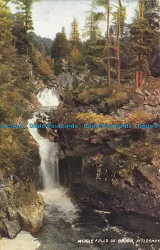 R656394 Pitlochry. Middle Falls of Bruar. Valentinstag. Art Colour Serie