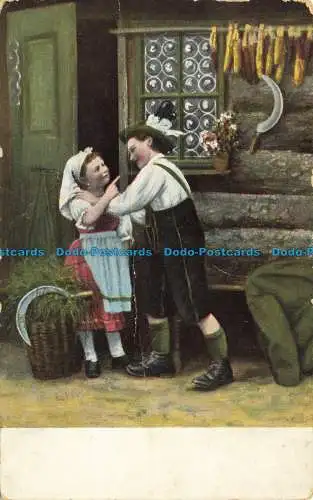 R657181 Junge und Mädchen in traditioneller Tracht. S.Nr. 2265