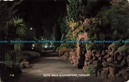 R659294 Torquay. Rock Walk Illuminations. Lansdowne. 1958