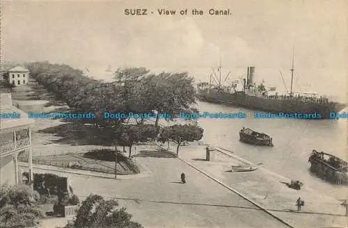 R659300 Suez. Blick auf den Kanal. Der Kairo Postcard Trust. Serie. 599