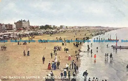 R658036 Weston Super Mare. Der Sand im Sommer. S. 1907