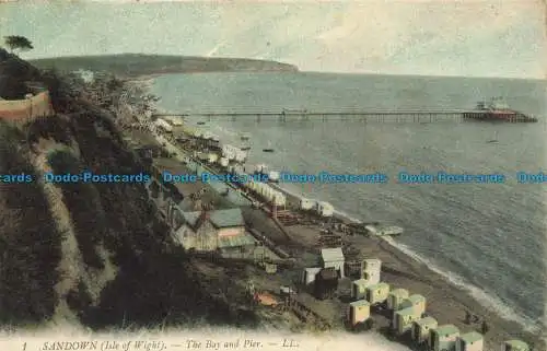 R658054 Sandown. Isle of Wight. Die Bucht und der Pier. LL. 1. 1909