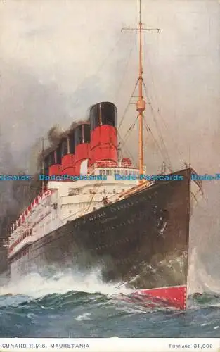 R656585 Cunard R.M.S. Mauretania. Postkarte