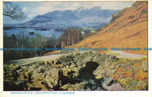 R658127 Derwentwater und Skiddaw. Ashness Bridge. G.P. Abraham. Naturfarbe P