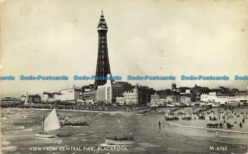 R660091 Blackpool. Blick vom Central Pier. Valentinstag. Silber. 3059. V. Stilvoll