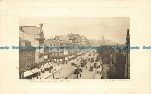 R660107 Edinburgh. Princes Street. West End. Postkarten der Schlossserie