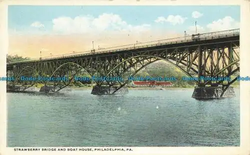 R660179 Pa. Erdbeerbrücke und Bootshaus. Philadelphia. Das Sandkraut. C.