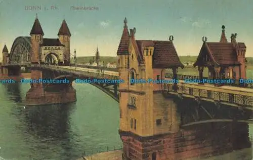 R660638 Bonn a. Rh. Rheinbrucke. N.Dienst. 1919