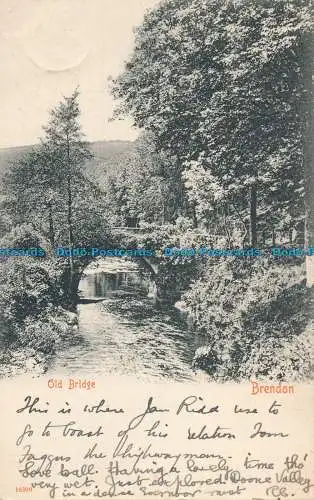 R660657 Alte Brücke. Brendon. Stengel. 1904