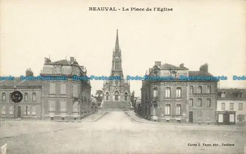 R660321 Beauval. Der Kirchplatz. G. Fayes