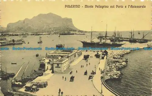 R660740 Palermo. Pilgerberg mit Hafen und Vorwand